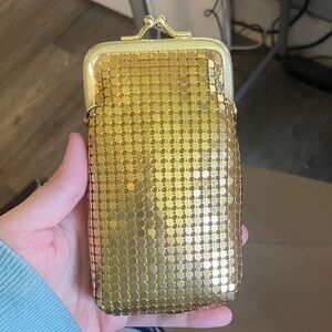 Vintage Gold Mesh Coin Purse / cigarette pouch